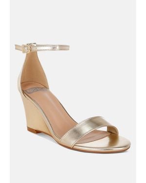 Rag & Co Volora Dressy Wedge Heel Sandals - White