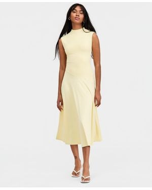 BarIII High-neck Sleeveless Dress - Natural
