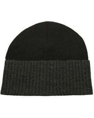 Portolano Folded Cuff Beanie Hat - Black
