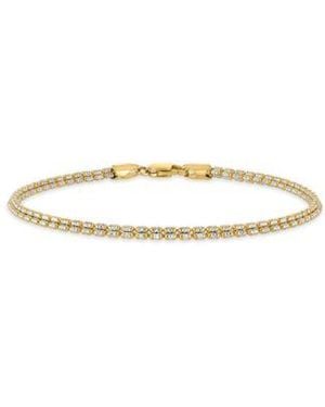 Italian Gold Macys Two Tone Ice Chain Bracelet In 10k - Metallic