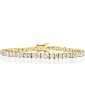 Simona Elegant 4mm Square Cz Tennis Bracelet - White