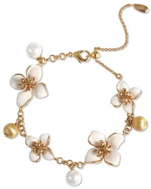 Retro Chic Iris Blossom Bracelet - White