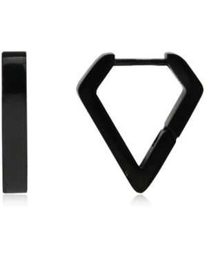 Rebl Jewelry Payton Quad huggie Earring - Black