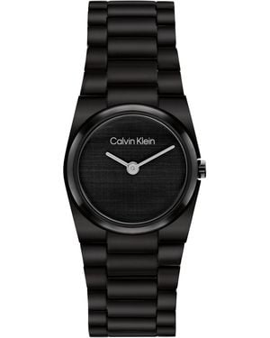 Calvin Klein Ck Unite Ip Stainless Steel Bracelet Watch 26mm - Black