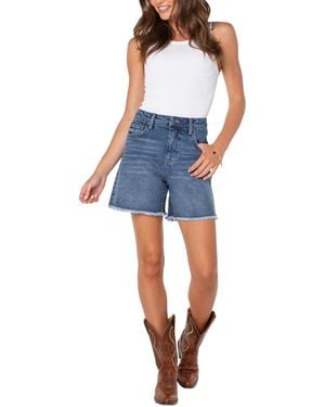 Celebrity Pink Frayed-hem Shorts - Blue