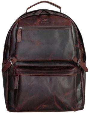 Mancini Zippered Backpack - Gray