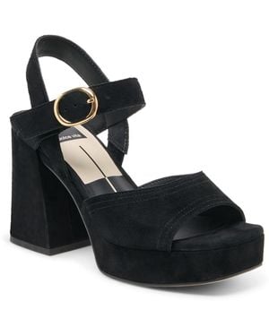 Dolce Vita Fatima Two-piece Platform Block Heel Dress Sandals - Black