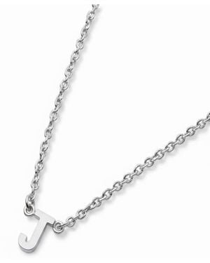 Oak & Luna Inez Initial Necklace - White