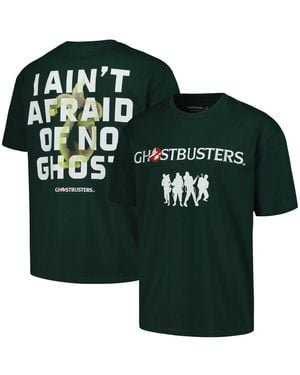 FREEZE MAX And Ghostbusters Scared Of No Ghosts Dropped Shoulder T-shirt - Green