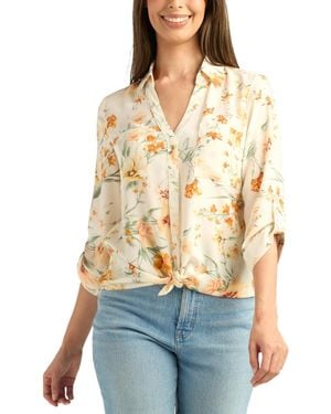 Bcx Printed Button-up Shirt - White
