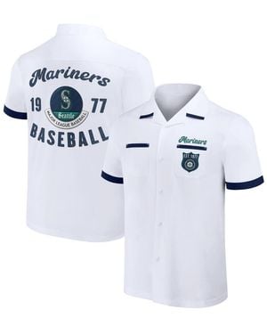 Fanatics Darius Rucker Collection By Seattle Mariners Bowling Button-up Shirt - White
