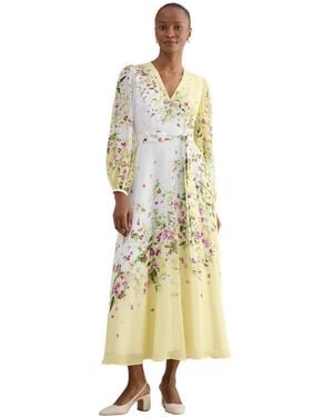 Hobbs Ariel Silk Dress - Metallic