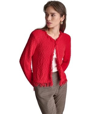 BCBGMAXAZRIA Open-front Long-sleeve Jacket - Red