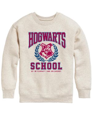 Harry Potter Big Girls Hogwarts Graphic Raglan Top - White