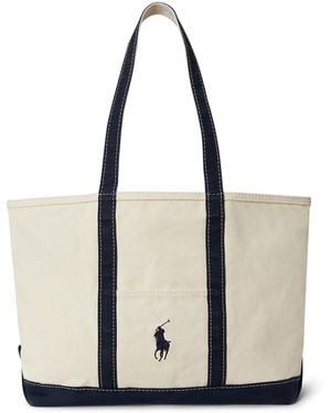 Polo Ralph Lauren Big Pony Canvas Spacious Tote - Natural