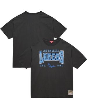 Mitchell & Ness Los Angeles Lakers Hardwood Classics Oversized Boyfriend T-shirt - Black