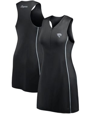 Fanatics Black Jacksonville Jaguars Studio Boost Athletic Half-zip Dress
