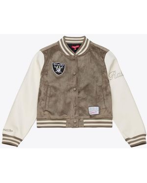Mitchell & Ness Oakland Raiders Full-snap Varsity Jacket - White