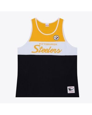 Mitchell & Ness Black/gold Pittsburgh Steelers Head Coach Tank Top - Multicolor