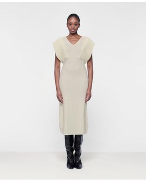eem Ribbed Maxi Knit Dress - White
