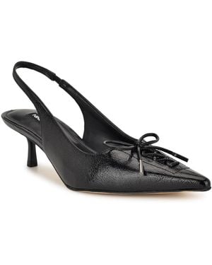 Nine West Anora Lace-up Slingback Pumps - Black