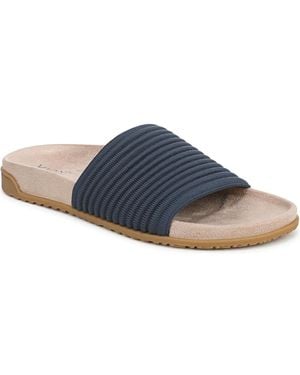 Vionic Evie Knit Slide Sandals - Blue
