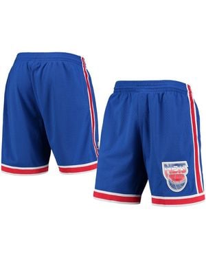 Mitchell & Ness New Jersey Nets Hardwood Classics Primary Logo Swingman Shorts - Blue