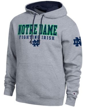Champion Notre Dame Fighting Irish Contrast Hoodie - Gray