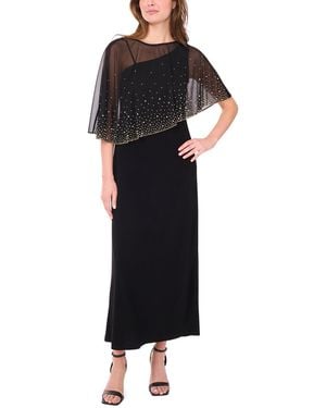 Msk Petite Crew Neck Maxi Dress - Black