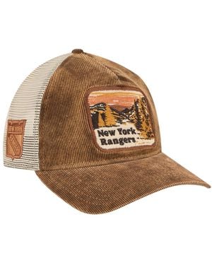 KTZ Brown/cream New York Rangers Vintage Landscape 9twenty A-frame Adjustable Trucker Hat