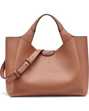 DKNY Willa Small Satchel Bag - Brown