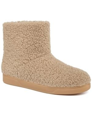 J/Slides Honor Shearling Boot - Natural