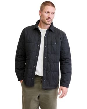 Sun & Stone Sun + Stone Mahomes Snap-front Quilted Shirt Jacket - Black