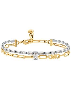 Michael Kors 14k -plated Brass Mixed Chain Bracelet - Metallic