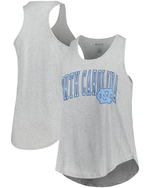 Profile North Carolina Tar Heels Arch Logo Racerback Scoop Neck Tank Top - Gray