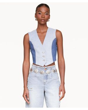 Avec Les Filles Colorblocked Vest - Blue