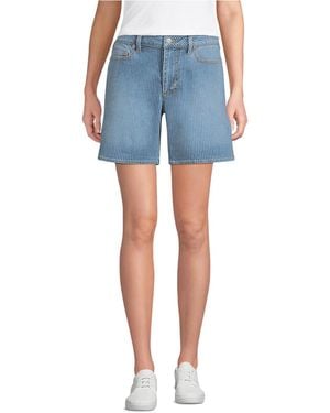 Lands' End Soft Denim Mid Rise 7" Jean Shorts - Blue
