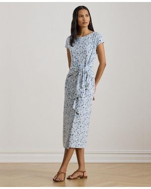 Ralph Lauren Floral Boat Neck Dress - White
