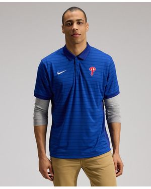 Nike Royal Philadelphia Phillies Authentic Collection Striped Victory Dri-fit Polo Shirt - Blue