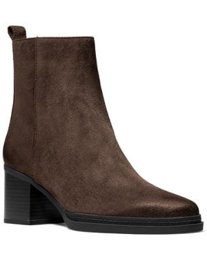 Michael Kors Lex Stacked Heel Booties - Brown