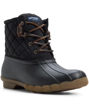 Sperry Top-Sider Saltwater Duck Lace-up Booties - Black