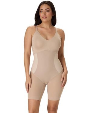 Maidenform Sculpting Mid-thigh Bodysuit - Natural