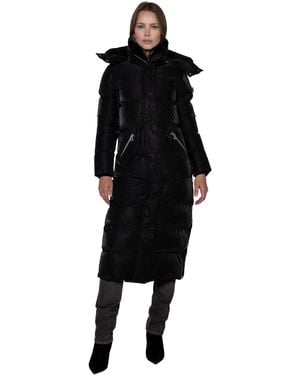 Woodpecker Bird Of Paradise Quilted Coat - Black