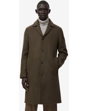 Mango Classic Wool Blend Coat - Brown