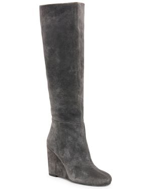 Dolce Vita Hira Wedge Knee High Dress Boots - Gray