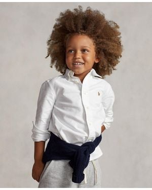 Polo Ralph Lauren Toddler And Little Boys Cotton Oxford Shirt - White