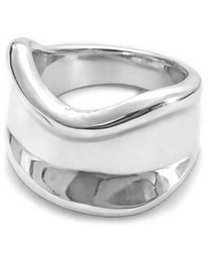 Yoj Molten Curve Ring - White