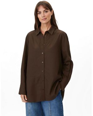 Masai Maisaelora Oversized-longline Shirt - Brown