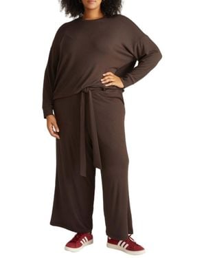 UNIVERSAL STANDARD Travelknit Wide Leg Pants - Brown