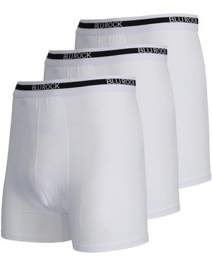 Blu Rock Stretch Cotton Boxer Briefs Underwear - White